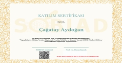 Öğr. Gör. Çağatay AYDOĞAN Çevrimiçi Eğitime Katılmıştır.