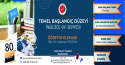 Temel Başlangıç Düzeyi İngilizce (A1 Seviyesi) Kurs Duyurusu