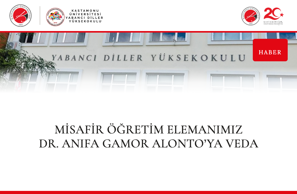 Misafir Öğretim Elemanımız Dr. Anifa Gamor Alonto’ya Veda