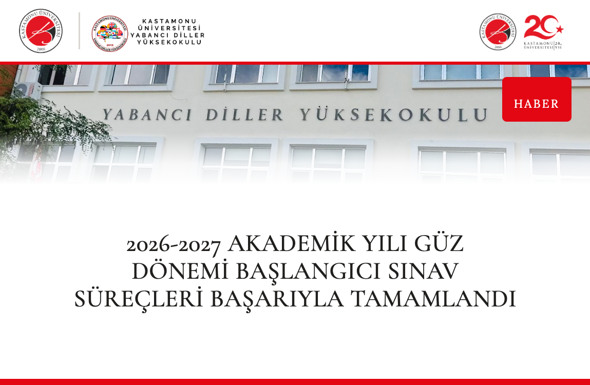 2026-2027 Akademik Yılı Güz Dönemi Başlangıcı Sınav Süreçleri Başarıyla Tamamlandı